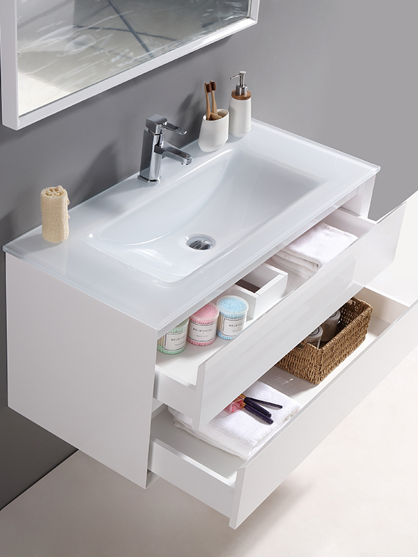 120CM Modern Elegant High gloss White Wall Bathroom pependit scrinium