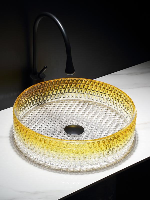 High end New Design Modern yellow vas vitreum Sink Supera |