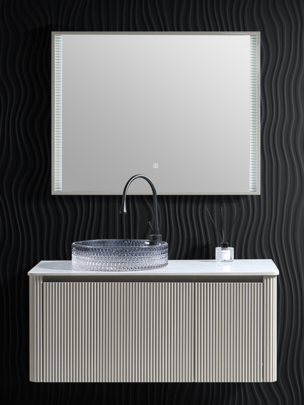 Hot sale Modern style Bathroom Vanity pone Bathroom Scrinium with Grey perlucidum Crystalli vitrei pelvis